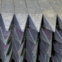 Kunststof cierkante paal met punt | 7x7x100 cm | grijs