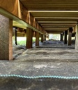Hardhout onderconstructie vlonder op paaltjes