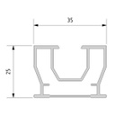 Python rail 25mm hoog incl. clips | lengte 400cm