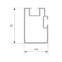 Python rail 75mm hoog inclusief clips | lengte 400cm