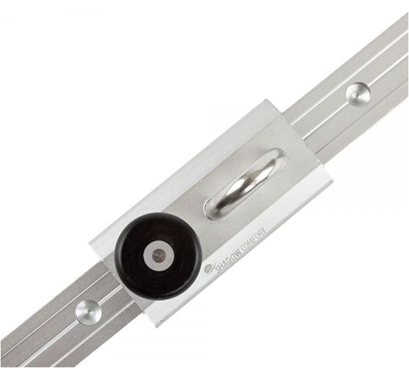 Aluminium rail met RVS schuifsysteem schaduwdoek