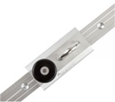 Aluminium rail met RVS schuifsysteem schaduwdoek