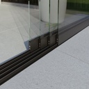 Budget glazen schuifwand | 4 paneel | breedte 380 x hoog 224-227cm