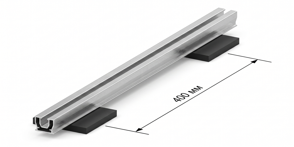 Python rail 25mm hoog inclusief clips | Overspanning max. 40cm &amp; lengte 400cm