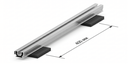 Python rail 25mm hoog inclusief clips | Overspanning max. 40cm &amp; lengte 400cm