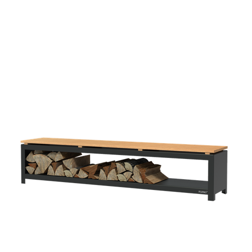 [AD. BHG2H-HR Coating] Forno Houtopslag Zwart | 2000x400x430mm