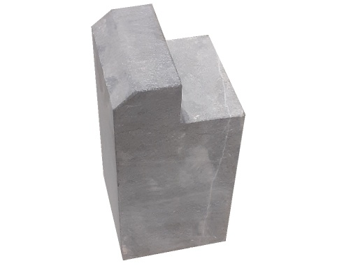 [ARD-08] Stopblok dubbele poort | 12x12x20-25cm | blauwe hardsteen