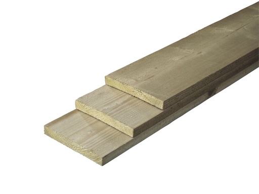 [VS.1001386400P] Plank naaldhout vuren celfix | 2.5x20x400cm | geïmpregneerd vers en fijnbezaagd