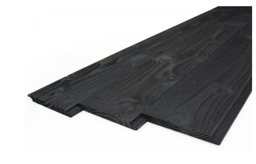 Douglas Sponningplanken 18x190 mm Zwart Gespoten