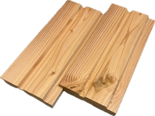 Grooved Douglas Rhombus Profiel 26x140 mm