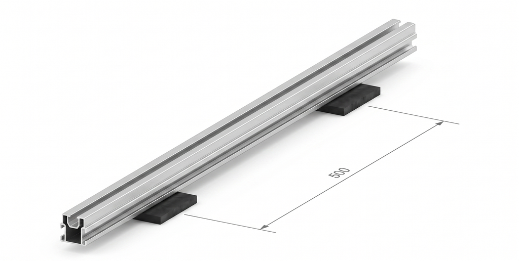 Python rail 40mm hoog inclusief clips | Overspanning max. 50cm &amp; lengte 400cm