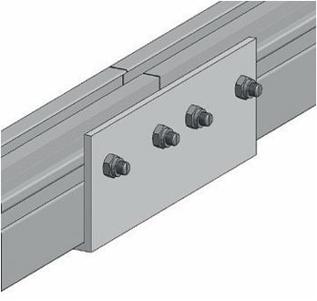 [600009] Python Rail koppelstuk 75mm / 100cm