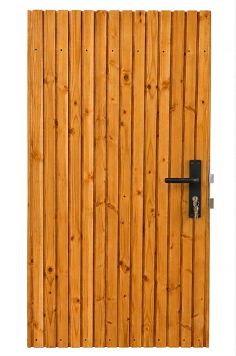 Tuinpoort Douglas Grooved rhombus | zwart staalframe